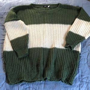 Oversized striped sweater